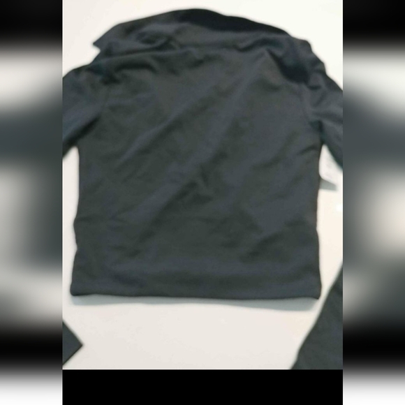 Aritzia black contour polo top 2XS - Picture 2 of 4
